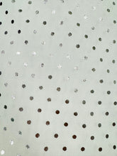 Polyester Mesh Foil Tulle- 58/60-inches Wide White and Silver